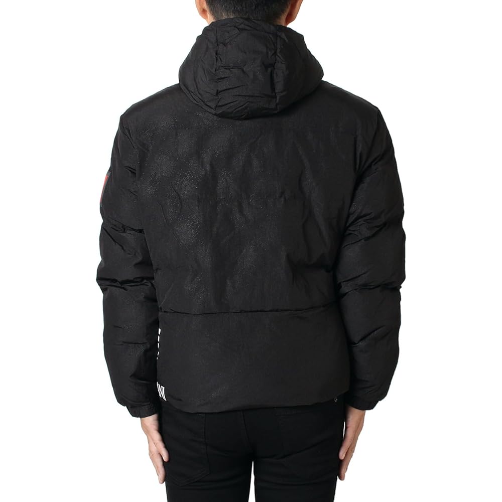 EA7 ブラック 中綿ジャケット EMPORIO ARMANI EA7 (エンポリオアルマーニ) フード収納